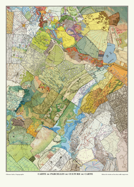 Carte de parcelles de culture de carte.