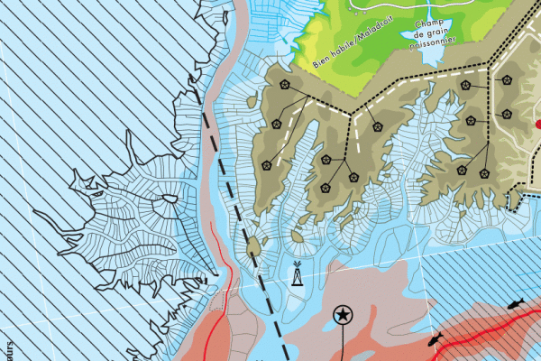 Ta guerre je n'en veux pas, utopographie, clément aubry infographie 80x120cm 2023